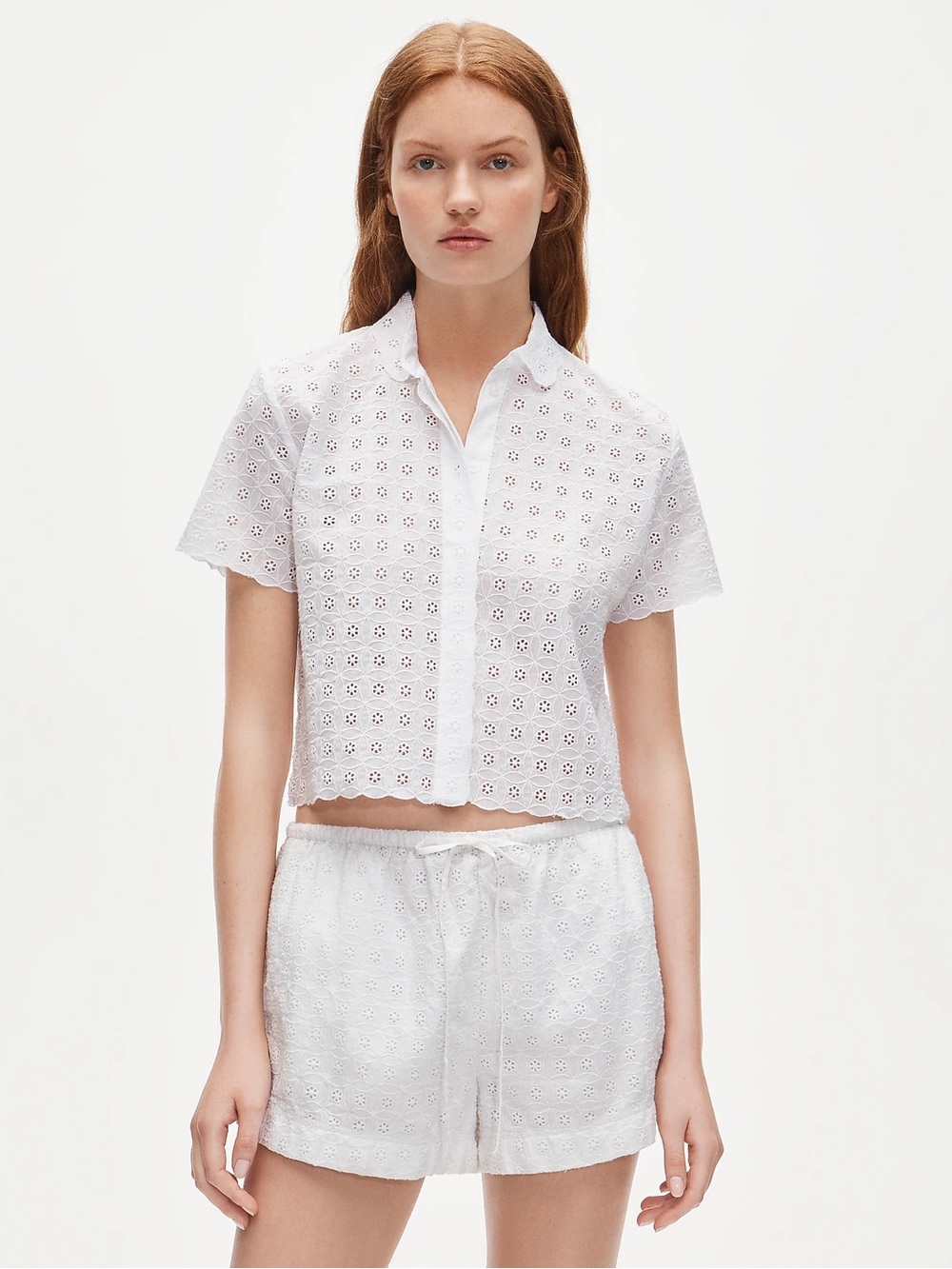 NWT J.Crew Gamine button-up shirt in eyelet